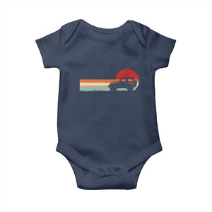 Off Road QUAD ATV Car Vintage Retro Sunset Baby Onesie TS11 Navy Print Your Wear