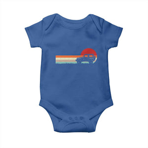 Off Road QUAD ATV Car Vintage Retro Sunset Baby Onesie TS11 Royal Blue Print Your Wear