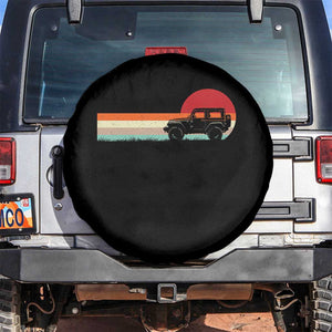 Off Road QUAD ATV Car Vintage Retro Sunset Spare Tire Cover TS11 No hole Black Print Your Wear