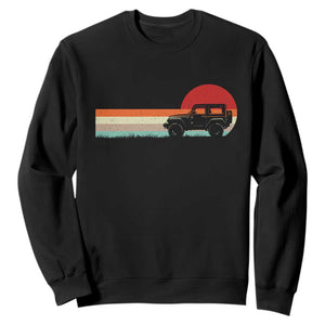 Off Road QUAD ATV Car Vintage Retro Sunset Sweatshirt TS11 Black Print Your Wear