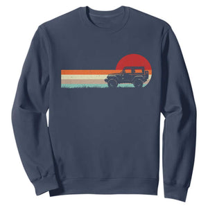 Off Road QUAD ATV Car Vintage Retro Sunset Sweatshirt TS11 Navy Print Your Wear