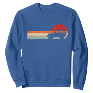 Off Road QUAD ATV Car Vintage Retro Sunset Sweatshirt TS11 Royal Blue Print Your Wear