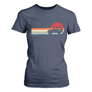 Off Road QUAD ATV Car Vintage Retro Sunset T Shirt For Women TS11 Navy Print Your Wear