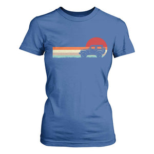 Off Road QUAD ATV Car Vintage Retro Sunset T Shirt For Women TS11 Royal Blue Print Your Wear