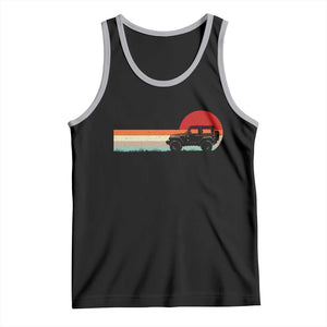Off Road QUAD ATV Car Vintage Retro Sunset Tank Top TS11 Black Athletic Heather Print Your Wear