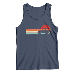 Off Road QUAD ATV Car Vintage Retro Sunset Tank Top TS11 Navy Print Your Wear