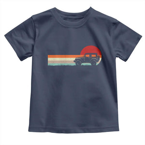 Off Road QUAD ATV Car Vintage Retro Sunset Toddler T Shirt TS11 Navy Print Your Wear