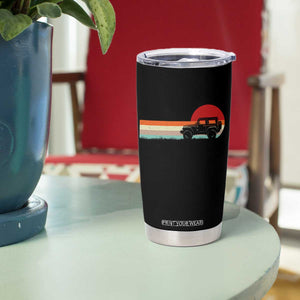Off Road QUAD ATV Car Vintage Retro Sunset Tumbler Cup TS11 Print Your Wear