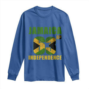 Jamaica 63rd Independence Long Sleeve Shirt Jamaican Pride TS11 Royal Blue Print Your Wear