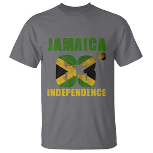 Jamaica 63rd Independence T Shirt Jamaican Pride TS11 Charcoal Print Your Wear