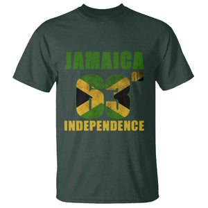 Jamaica 63rd Independence T Shirt Jamaican Pride TS11 Dark Forest Green Print Your Wear