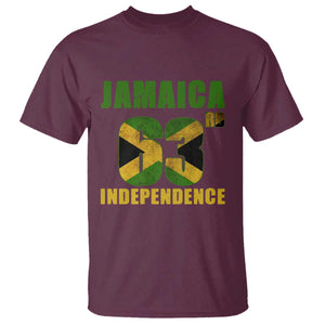 Jamaica 63rd Independence T Shirt Jamaican Pride TS11 Maroon Print Your Wear