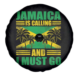 Funny Jamaica Is Calling And I Must Go Spare Tire Cover Jamaican Flag Travel TS11 Print Your Wear