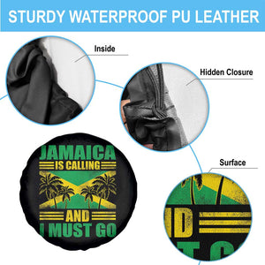 Funny Jamaica Is Calling And I Must Go Spare Tire Cover Jamaican Flag Travel TS11 Print Your Wear