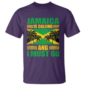 Funny Jamaica Is Calling And I Must Go T Shirt Jamaican Flag Travel TS11 Purple Print Your Wear