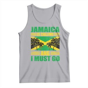 Funny Jamaica Is Calling And I Must Go Tank Top Jamaican Flag Travel TS11 Athletic Heather Print Your Wear