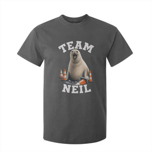 Team Neil The Seal T Shirt For Kid Funny Tasmania Elephant Seal with Traffic Cone TS11 Dark Heather Print Your Wear