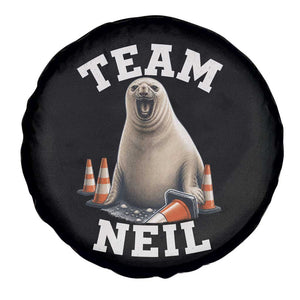 Team Neil The Seal Spare Tire Cover Funny Tasmania Elephant Seal with Traffic Cone TS11 Print Your Wear
