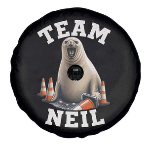 Team Neil The Seal Spare Tire Cover Funny Tasmania Elephant Seal with Traffic Cone TS11 Print Your Wear