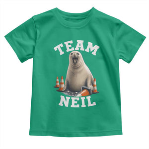 Team Neil The Seal Toddler T Shirt Funny Tasmania Elephant Seal with Traffic Cone TS11 Irish Green Print Your Wear