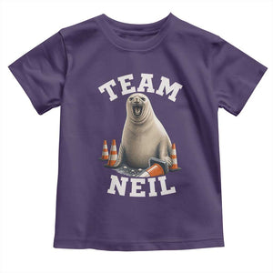 Team Neil The Seal Toddler T Shirt Funny Tasmania Elephant Seal with Traffic Cone TS11 Purple Print Your Wear
