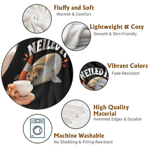 Neil The Seal Nailed It Throw Blanket Funny Tasmania Elephant Seal Traffic Cone Meme Art TS11 Print Your Wear