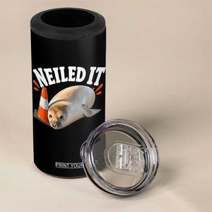Neil The Seal Nailed It 4 in 1 Can Cooler Tumbler Funny Tasmania Elephant Seal Traffic Cone Meme Art TS11 Print Your Wear