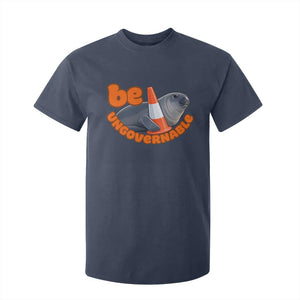 Neil The Seal Be Ungovernable T Shirt For Kid Funny Tasmania Elephant Seal Road TS11 Navy Print Your Wear