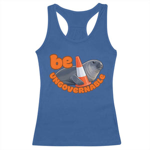 Neil The Seal Be Ungovernable Racerback Tank Top Funny Tasmania Elephant Seal Road TS11 Royal Blue Print Your Wear