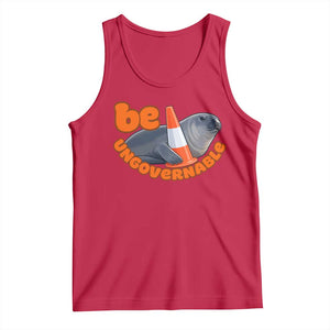 Neil The Seal Be Ungovernable Tank Top Funny Tasmania Elephant Seal Road TS11 Red Print Your Wear