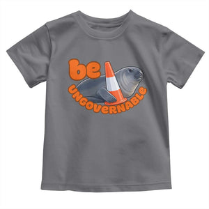 Neil The Seal Be Ungovernable Toddler T Shirt Funny Tasmania Elephant Seal Road TS11 Charcoal Print Your Wear