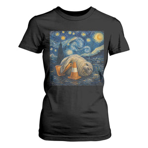 Funny Neil The Seal Starry Night T Shirt For Women Van Gogh Art for Tasmania Seal Lovers TS11 Black Print Your Wear