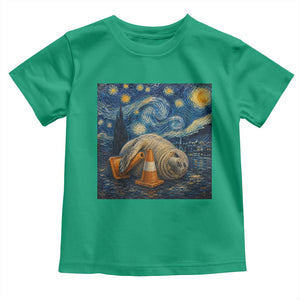 Funny Neil The Seal Starry Night Toddler T Shirt Van Gogh Art for Tasmania Seal Lovers TS11 Irish Green Print Your Wear