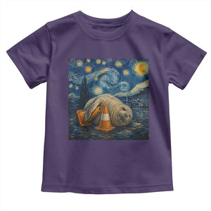 Funny Neil The Seal Starry Night Toddler T Shirt Van Gogh Art for Tasmania Seal Lovers TS11 Purple Print Your Wear