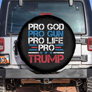Trump Supporters Spare Tire Cover Pro God Pro Gun Pro Life Pro Trump Election Star TS11 No hole Black Print Your Wear