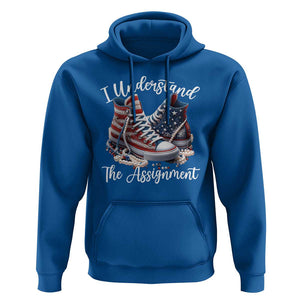 Harris Supporter 2024 Hoodie I Understand The Assignment USA Chucks Pearls TS11 Royal Blue Print Your Wear
