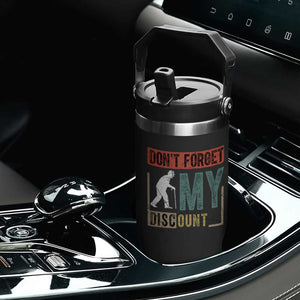 Funny Dont Forget My Discount Flip Straw Tumbler Old People Gag Retro Sunset TS11 Print Your Wear