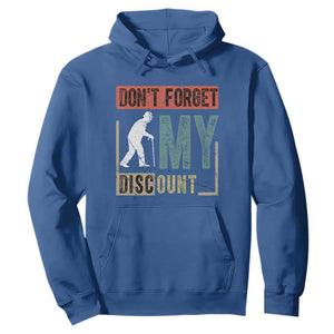 Funny Dont Forget My Discount Hoodie Old People Gag Retro Sunset TS11 Royal Blue Print Your Wear