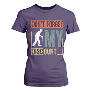 Funny Dont Forget My Discount T Shirt For Women Old People Gag Retro Sunset TS11 Purple Print Your Wear