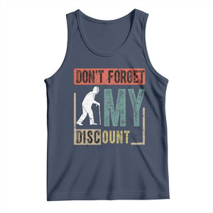 Funny Dont Forget My Discount Tank Top Old People Gag Retro Sunset TS11 Navy Print Your Wear