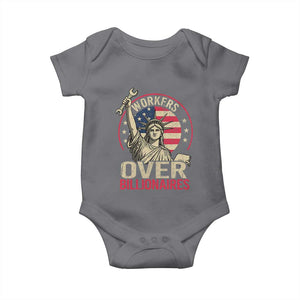 Workers Over Billionaires Baby Onesie Social Justice Statue Of Liberty TS11 Charcoal Print Your Wear