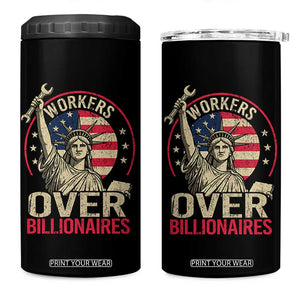 Workers Over Billionaires 4 in 1 Can Cooler Tumbler Social Justice Statue Of Liberty TS11 One Size: 16 oz Black Print Your Wear