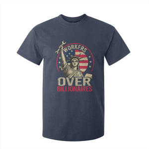 Workers Over Billionaires T Shirt For Kid Social Justice Statue Of Liberty TS11 Navy Print Your Wear