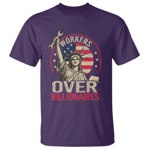 Workers Over Billionaires T Shirt Social Justice Statue Of Liberty TS11 Purple Print Your Wear