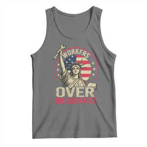 Workers Over Billionaires Tank Top Social Justice Statue Of Liberty TS11 Black Heather Print Your Wear