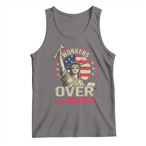 Workers Over Billionaires Tank Top Social Justice Statue Of Liberty TS11 Deep Heather Print Your Wear