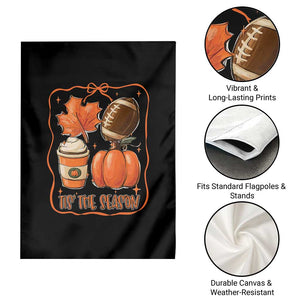 Tis The Season Fall Thanksgiving Garden Flag Retro Coquette Bow American Football Pumpkin TS11 Print Your Wear