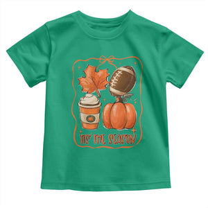 Tis The Season Fall Thanksgiving Toddler T Shirt Retro Coquette Bow American Football Pumpkin TS11 Irish Green Print Your Wear