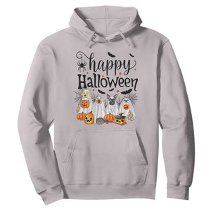 Happy Halloween Dog Ghost Spooky Season Hoodie TS11 Ice Gray Print Your Wear