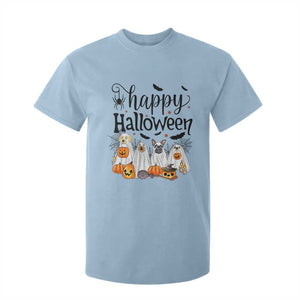 Happy Halloween Dog Ghost Spooky Season T Shirt For Kid TS11 Light Blue Print Your Wear